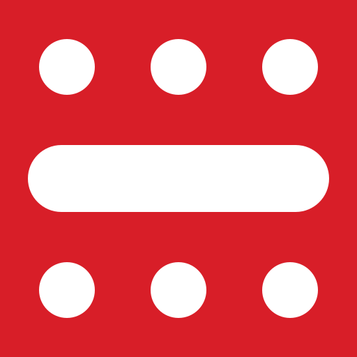 Master symbol — white on red